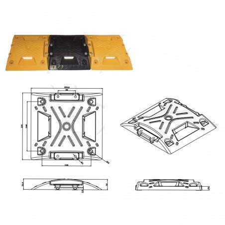 Reductor Velocidad Trafico Pesado 100X35X5Cm Amarillo Negro