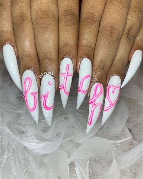 💅 Creator Of Whodidyournails On Instagram “bitch 💕 Inspired By Shaniahcreations 👏🏾 Love Her