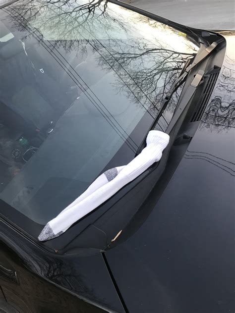 Somebody Put A Sock On Only One Of My Windshield Wipers Lmao R Weird