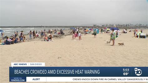 Excessive Heat Warning Makes For Busy Beach Day