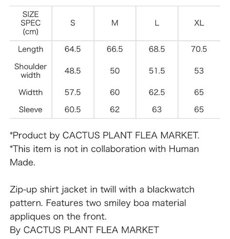 Cactus Plant Flea Market Cpfm Check Zip Work Jacket Xl Grailed