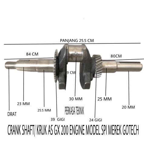 Crank Shaft Gt Gx Engine Model Spi Lazada Indonesia