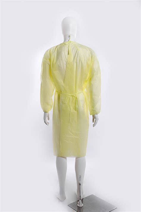 Supply Pp Isolation Gowns Elastic Cuffs Yellow Protective Gowns