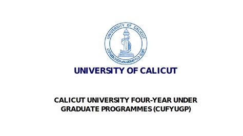 Calicut University 4 Year Ug Fyugp Admission 2024 Date Eligibility Cal