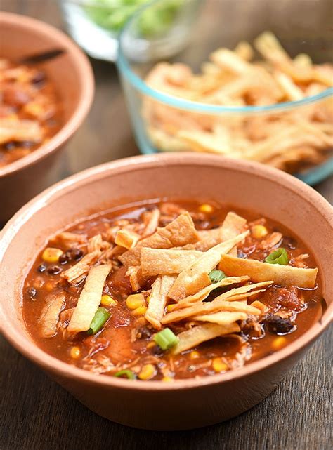 Slow Cooker Chicken Tortilla Soup - The Recipe Pot