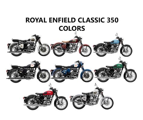 Royal Enfield Classic 350 Colors Black Lagoon Blue Chestnut Red