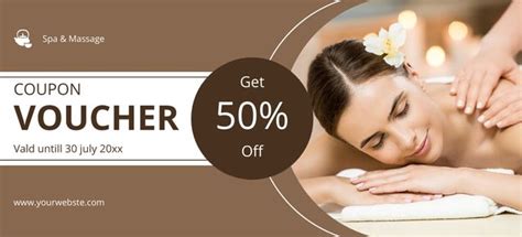 Spa And Massage Voucher Online Coupon Template Vistacreate