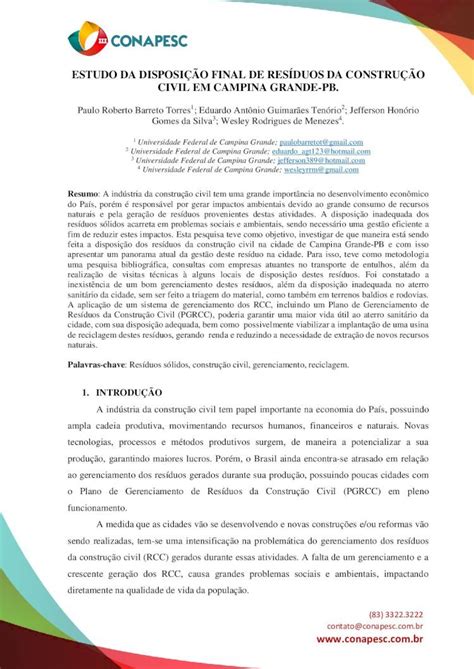 PDF ESTUDO DA DISPOSIÇÃO FINAL DE RESÍDUOS DA Os resíduos da