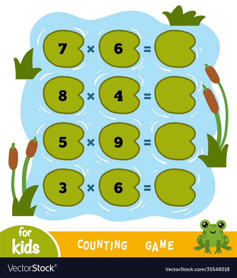 Counting game for children count numbers Vector Image