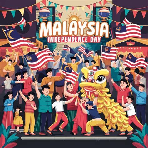 A Unique Poster For Malaysias Independence Day Premium Ai Generated Image