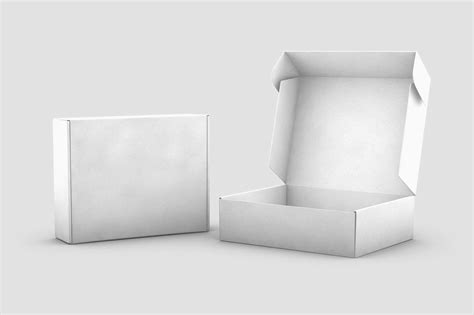 Free Open Cardboard Mailer Box Mockup Psd Psfreebies