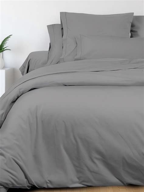 Housse De Couette En Coton PERCALE Par Soleil D Ocre Gris Kiabi