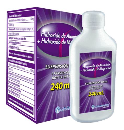 Hidroxido de Aluminio 150 mg Hidroxido de Magnesio 150 mg Suspensión