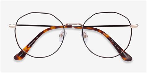 Julia Geometric Black And Gold Full Rim Eyeglasses Eyebuydirect