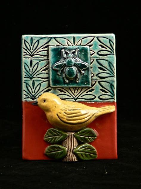 Pin By Pam Rees On Clay Pottery Art Tile Art Ceramic Birds