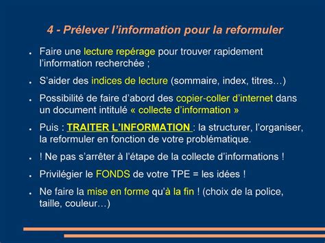 Conseils pour préparer efficacement un TPE ppt télécharger