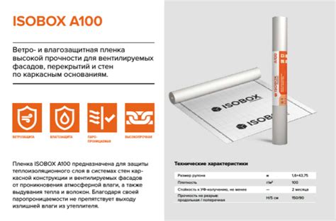 Пленка ветро-влагозащитная ISOBOX А 100, 0 BYN,