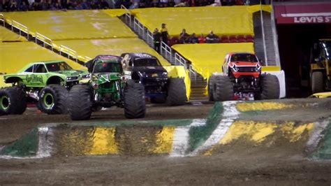 {Monster Jam} Racing Round 3 Semi-Finals Levi's Stadium Part 2 - YouTube