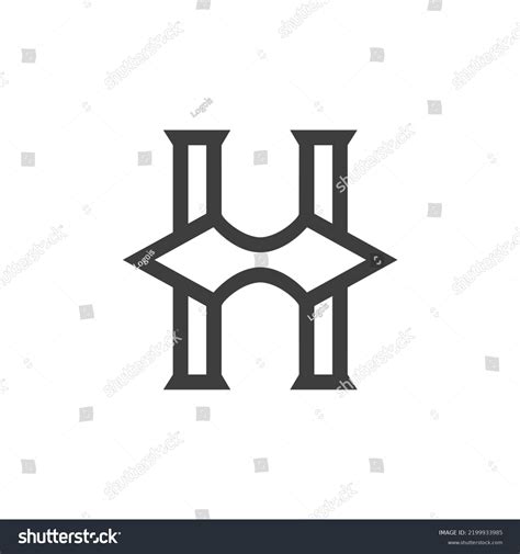 Logo Classic Letter H Outline Elegant Stock Vector (Royalty Free ...