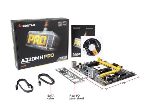 Biostar A320mh PRO AM4 Sata 6Gb S USB 3 1 HDMI Micro ATX Motherboard