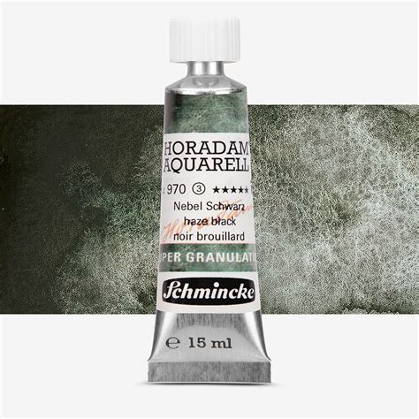 Schmincke Horadam Watercolour Paint Supergranulation 15ml Haze Black Schmincke