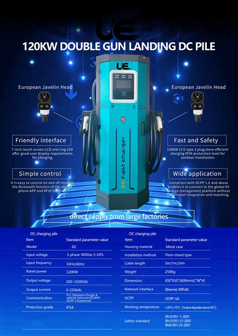 Kw Dc Fast Ev Charging Pile Ccs Ccs Gbt Chademo Dual Guns