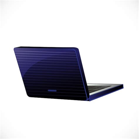 Laptop Azul Isolado No Fundo Branco Vetor Premium