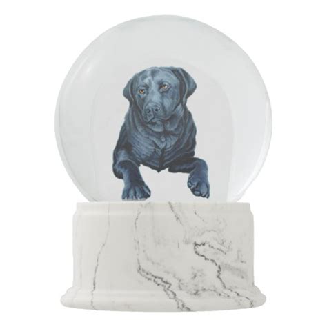 Black Labrador Snow Globe Custom Dog Snow Globe | Zazzle.com