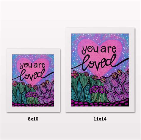 Art Print You Are Loved Annotated Audrey