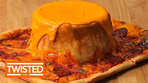 Giant Erupting Volcano Pizza Twisted Volcano Pizza Recipe Pizza