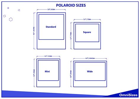 Polaroid Sizes - Sizes of Objects and Stuff