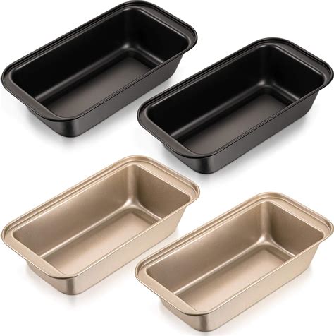 Amazon.com: 4 Pieces Nonstick Loaf Pan 8.5 x 4.5 Inch Carbon Steel ...