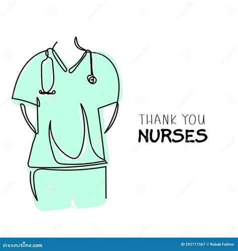 Set Thank You Nurses Lettering Vector Text With Mask On White