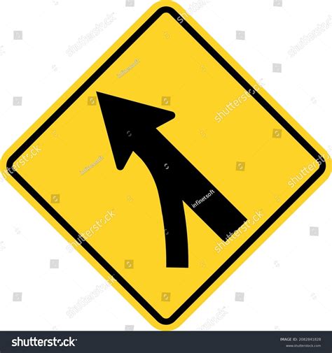 Entering Roadway Merge Sign Traffic Signs And Royalty Free Stock