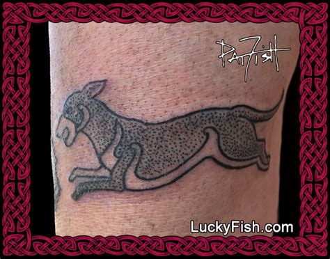 Pictish Hunting Hound Tattoo Design — Luckyfish Inc And Tattoo Santa