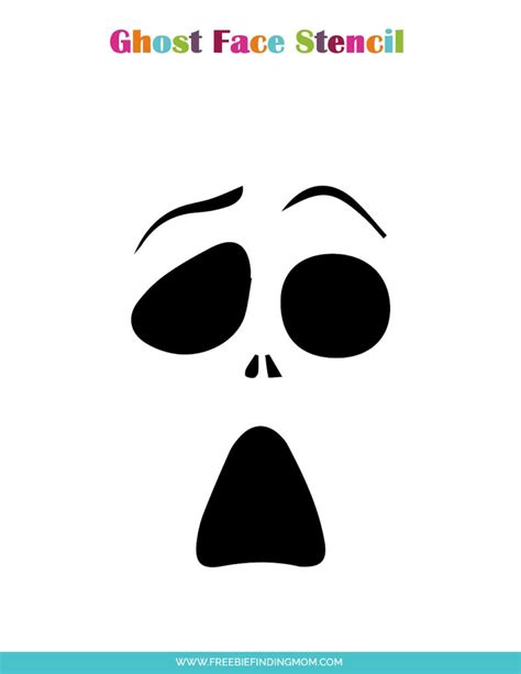 3 Free Printable Ghost Face Pumpkin Carving Stencils