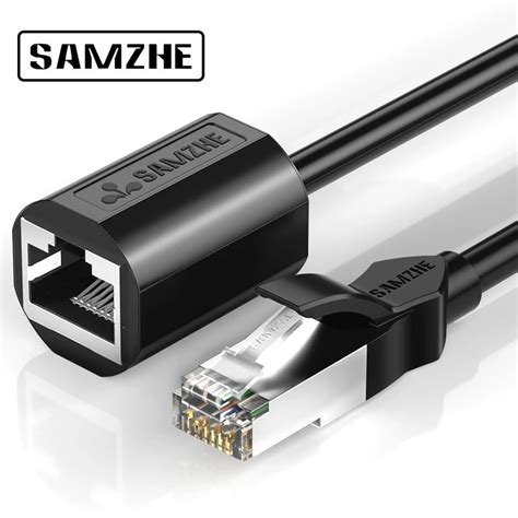 SAMZHE Adaptador de Cable de extensión Ethernet RJ45 CAT 6 cables de