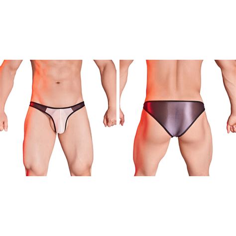 Herren Bikini Briefs Transparent Höschen Ultradünn Unterhosen Glänzend