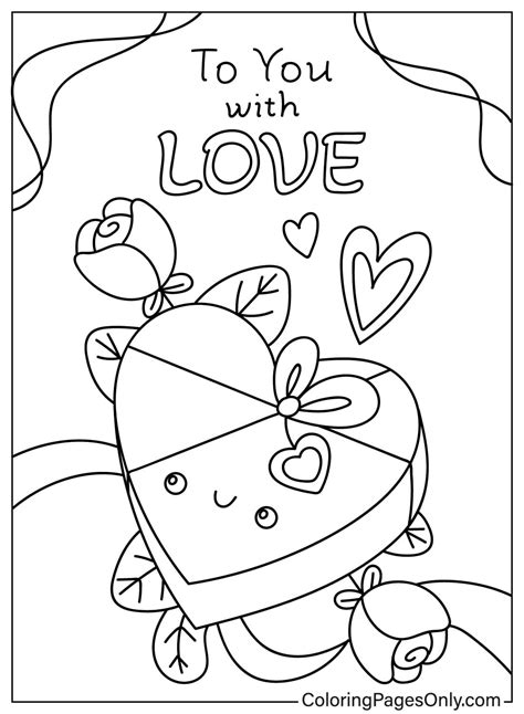 Free Valentines Day Cards Coloring Page Free Printable Coloring Pages