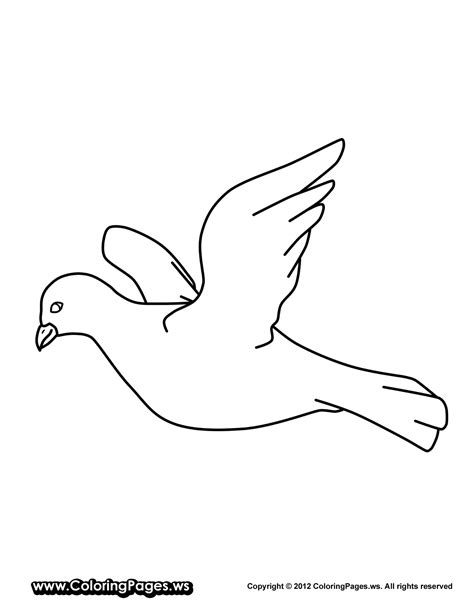 White Dove Coloring Page - Coloring Home