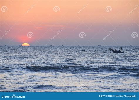 Sunset Moment on the Cox Bazar Sea Beach Stock Photo - Image of waves ...