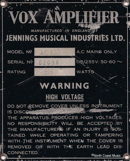 The Vox Showroom Vox Ac 100 Mkii Fixed Biased Amp Head A Look Under