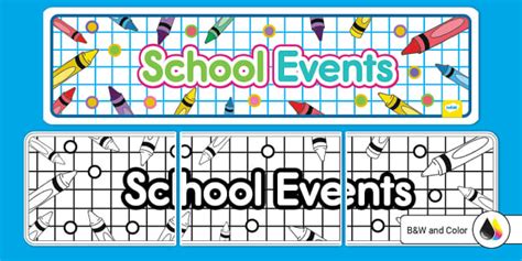 School Events Banner (teacher made) - Twinkl