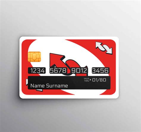 Sticker Carte Bancaire Uno Jeu De Cartes Rouges Tenstickers