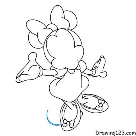 How To Draw Minnie Mouse Full Body Step By Step