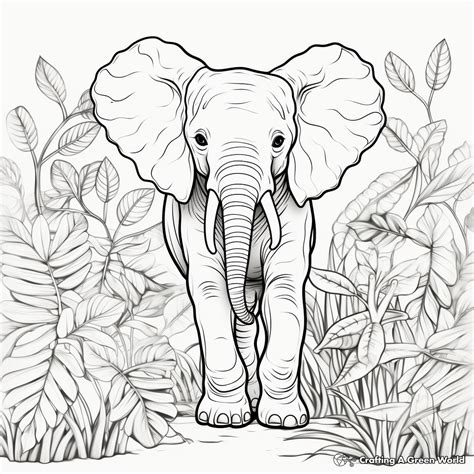 Jungle Trees Coloring Pages