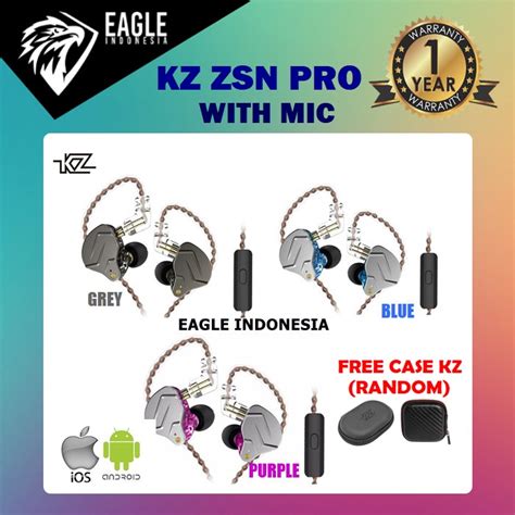 Jual KZ ZSN PRO PRO-X Knowledge Zenith - Hybrid Earphone - Dual Driver ...