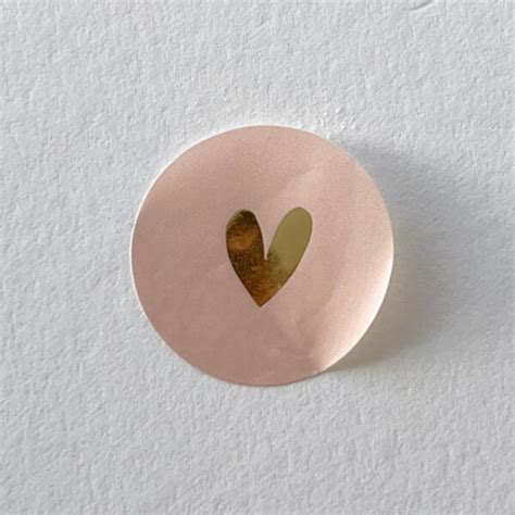 Sluitsticker Roze Goud Hartje