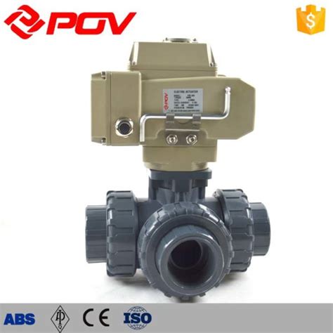 Upvc Plastic Electric Way Ball Valve Pov Valve