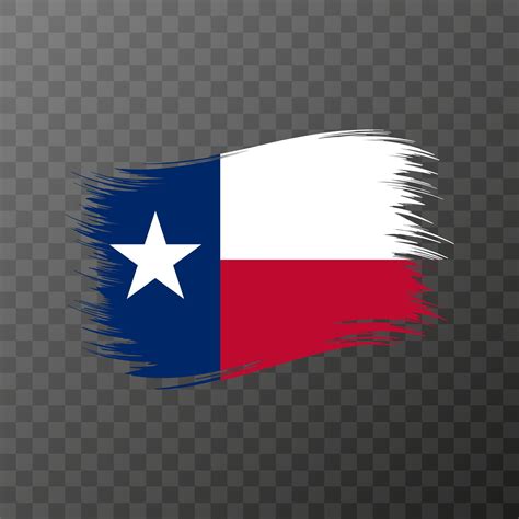 Texas state flag in brush style on transparent background. Vector